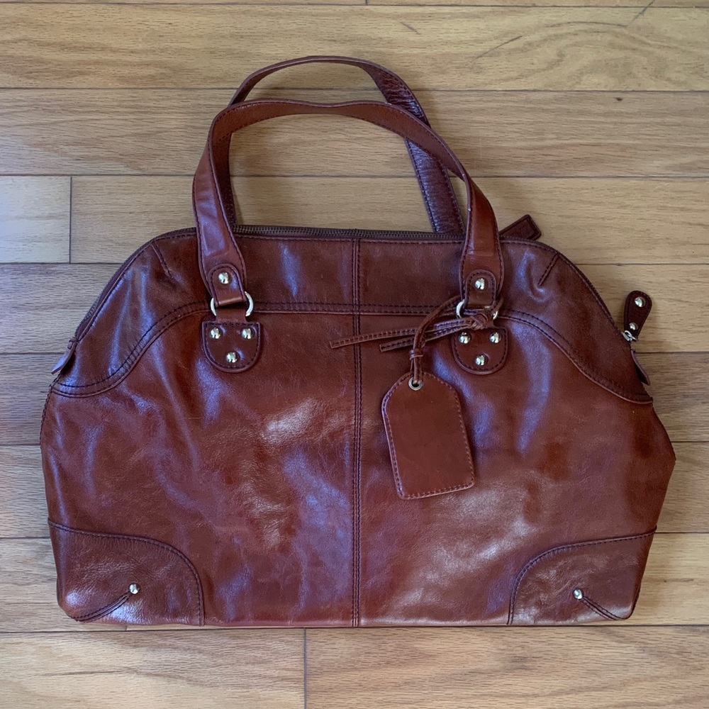Zara Rich Brown Leather Satchel